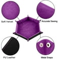 thumbnail image 4 of Visland Dice Tray PU Leather Dice Trays Folding Hexagon Dice Holder Tray for Dice Games Like RPG, DND and Other Table Games, 4 of 7