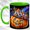 Green, variant on Galaxy Witch Pumpkin Coffee Mug, Jack O Lantern Mug, Ceramic 11 oz