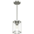 thumbnail image 5 of Hunter - Astwood 1-light Brushed Nickel, Mini Pendant Light, Dimmable, Caged Style, Cylinder Shaped, for Bedrooms, Dining, Living Rooms - 19119, 5 of 8