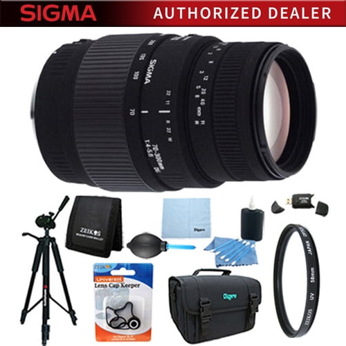 Sigma 70 300mm F 4 5 6 Dg Macro Telephoto Zoom Lens For Canon Slr Cameras Includes Bonus Xit 60 Full Size Photo Video Tripod And More Walmart Com Walmart Com