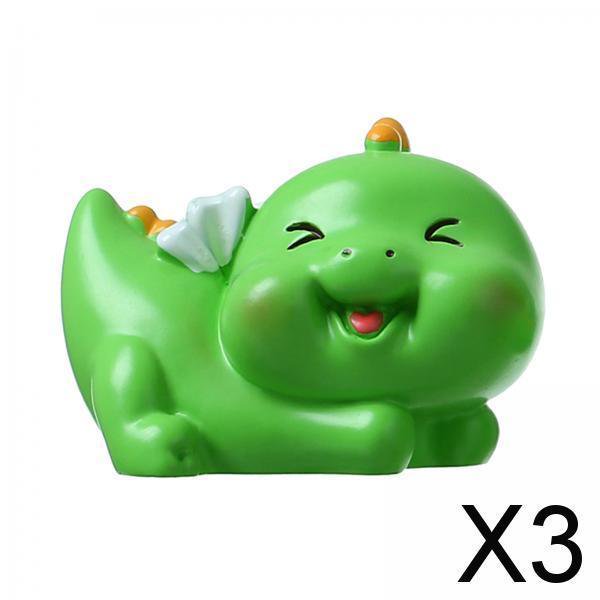Paquete de 2-4 estatuas de dinosaurios modernas Soledad colección decorativa artesanías de mesa 3 piezas