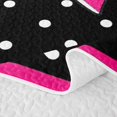 thumbnail image 5 of Erosebridal Princess Bowknot Girls Twin Quilt Set, Black Pink Cartoon Twin Coverlet Set, 2-Piece, 5 of 7