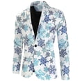 thumbnail image 1 of Chaquetas navideñas para hombre, chaqueta informal de traje navideño con un botón, 1 of 5