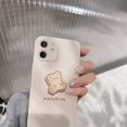thumbnail image 4 of Compatible with iPhone 12 Case Cute Painted Design Brown Sweet Bear for Women Girls Fashion Slim Soft Flexible TPU Rubber for iPhone 12-Bear, 4 of 14