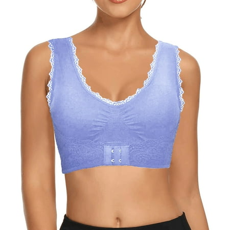 OJSFQUFP Plunge Bralette Comfortable Breathable Bra Women Cup Solid Color Lace Sports Bra Large Full Top Size Soft Bra for Daily Life M