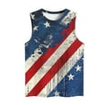 thumbnail image 4 of Wiyuqeen Womens Stars Striped Tank Tops Patriotic Sleeveless Shirts Crew Neck 4th of July Tanks Plus Size Independence Day Party Tanks, 4 of 4