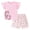 Pink, variant on NIEWTR Toddler Girl Clothes Summer Short Sleeve Figure Graphic Tee Shirt   Shorts Summer Outfits Set Cute Infant Outfits(Pink,3-4 Years)