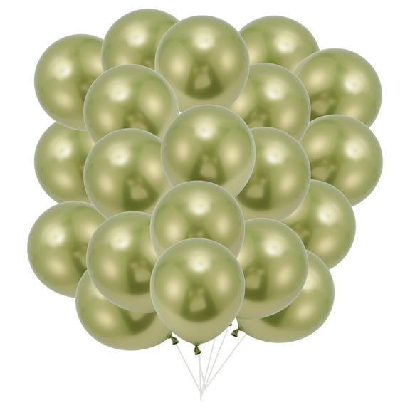 Unique Bargains 20 Pcs Latex Party Balloons 10 Inch Round Helium Balloons for Wedding Graduation Anniversary Green