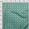 thumbnail image 3 of oneOone Cotton Poplin Turquoise Blue Fabric Asian Traditional Block Sewing Fabric By The Yard Printed Diy Clothing Sewing Supplies 42 Inch Wide, 3 of 4
