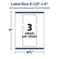 thumbnail image 6 of Avery Removable Rectangle Labels, 2.5" x 4", 150ct, 6 of 10