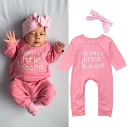 Details about   ❤️ Newborn Baby Girls Clothes Knitted Romper Jumpsuit Bodysuit Headband Outfits 