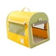 thumbnail image 3 of Jaula para perros para coche, jaula de viaje para perros, malla transpirable, lados suaves, tapete con asa amarillo y verde, 3 of 9