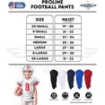 thumbnail image 7 of Exxact Sports Proline Youth Integrated Football Pants with 7 Flex Pads, Lightweight Football Practice Pants for Protection (Y2XL, White), 7 of 7