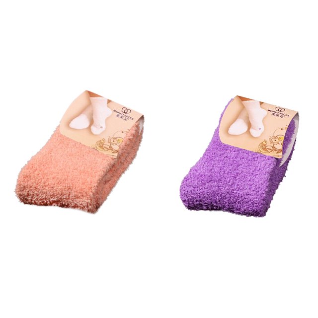 (2-Pack) Rinsvye Women Color Girls Floor Compression Socks Pack Warm Home Socks Bed Womens Ski Socks Soft Winter Socks