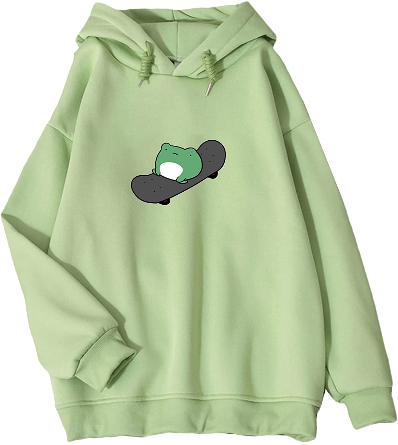 Cute Hoodies for Teen Girls Green Frog 