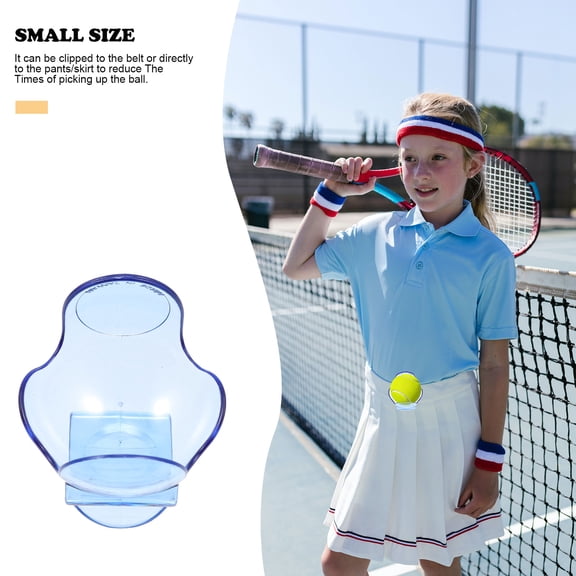 Soimiss Clear Tennis Balls Clip Tennis Accessory Holder Blue 1Set