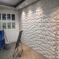 thumbnail image 2 of Texturas 3D Paneles de pared 3D Diseño de diamante blanco Paquete de 12 azulejos para decoración de paredes interiores, (PVC), 2 of 5