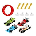 thumbnail image 1 of Bunblic Piste de Course Flexible, Ventouses Solides de 13,12 Pi Piste de Course Pliable Enroulable avec 4 Mini Modèles de Voitures pour Enfants Rouge, 1 of 8