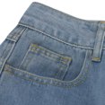 thumbnail image 4 of WREESH Womens Jeans Fashion Denim Button Zipper Solid High Waist Pockets Jeans Long Trousers Light Blue, 4 of 8