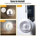 thumbnail image 4 of Luz nocturna con sensor de movimiento recargable - Luces nocturnas magnéticas Brillo ajustable Lámpara para gatos en cualquier lugar para pared Dormitorio Gabinete Armario Escaleras Xemadio CZJJ-HY68, 4 of 9