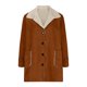thumbnail image 4 of Chaquetas y abrigos casuales de manga larga sin capucha para mujer, abrigo de invierno cálido con solapa y botones, abrigo con bolsillos, 4 of 7