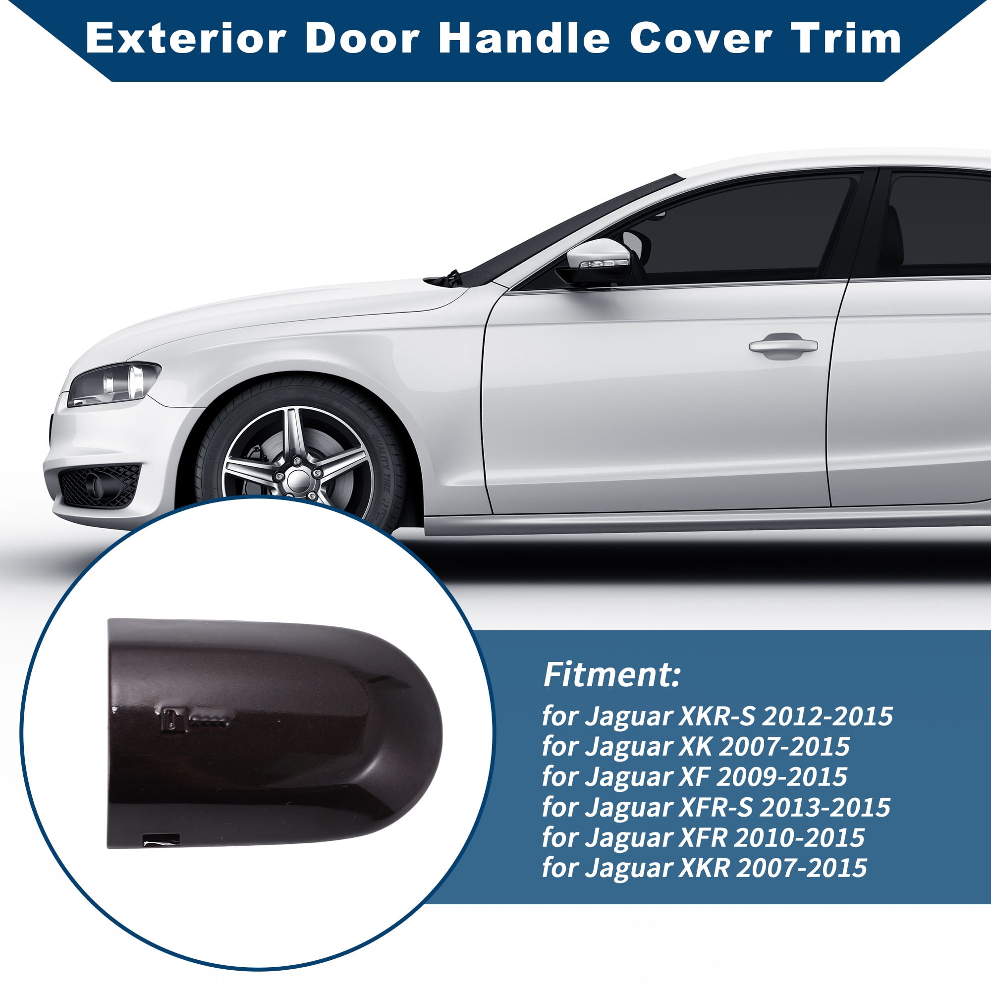 Unique Bargains Front Left Exterior Door Handle Cover for Jaguar XK and XF Models