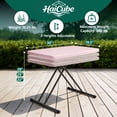 thumbnail image 2 of HaiCube Adjustable Height Folding TV Tray Table, Tool-Free Snap-On Setup, Portable Folding Table for Living Room, Camping & Small Spaces, Pink, 2 of 9