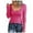 Hot Pink, variant on Daznico Womens Tops - Women Long Sleeve Scoop Neck Ribbed Fitted Knit Shirt Basic T Shirts - Shirts for Women,Color:Hot Pink,Size:S