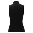 thumbnail image 5 of Perfectbot Sleeveless Turtlenecks Shirts for Women Summer Solid Color Lightweight Vest Knit Short Sleeve Sweater Top, 5 of 9