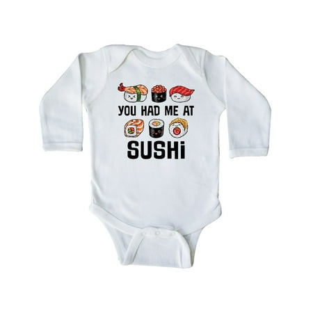

Inktastic You Had Me At Sushi Gift Gift Baby Boy or Baby Girl Long Sleeve Bodysuit