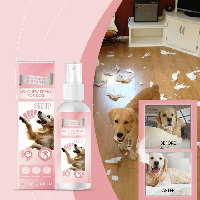 Spray antimasticación para perros, repelente de protección de muebles de 100 ml, ayuda segura y duradera para el entrenamiento de perros, uso en interiores y exteriores, deja de lamer y morder