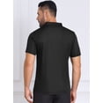 thumbnail image 3 of DARING DIVA Men's Button Down Point Collar Short Sleeve Business Dress Shirt M Black, 3 of 7