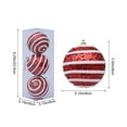 thumbnail image 4 of Christmas Ball Ornaments 3 Pcs - 3 inch Large Shatterproof Christmas Balls, Aesthetic Decorations Indoor, Classic Holiday Party Hanging Ornaments for Xmas Tree, Wreath, Vines, Multicolor, 4 of 9