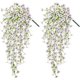 thumbnail image 1 of Artificiales Flores Colgantes con Hojas de Seda Resistentes a los Rayos UV, Paquete de 4 Enredaderas Violetas Falsas, 1 of 6