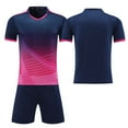 thumbnail image 2 of Custom Football Kit Set for Adult and Child, Name Number Team Logo DIY Family Match Personalized Jersey Shirt Shorts Set, Dad and Son Matching Outfits Hot Pink L, 2 of 6