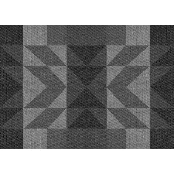 Ahgly Company Indoor Rectangle Patterned Sonic Silver Gray Area Rugs, 8' x 12'