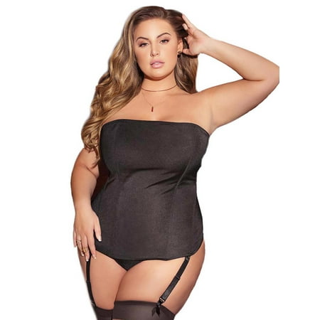 

Womens Plus Size Metal Boned Corset Waist Trainer Lingerie Top