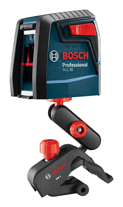 Bosch 2 Beam Self Leveling Cross Line Laser 30 Ft 4 Pc Walmart Com