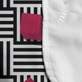thumbnail image 4 of Teen Room Microwave Oven Cover, Abstract Geometric Minimalist Lines and Square Cubes Print, Water Resistant Organizer with Pockets for Kitchen, 36" x 12", Magenta Black and White, by Ambesonne, 4 of 4
