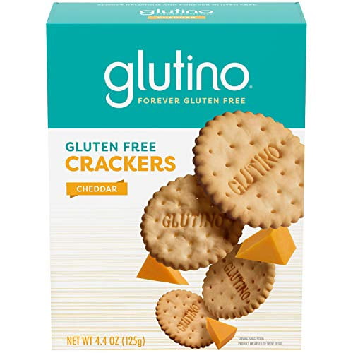 Glutino Gluten Free Crackers, Cheddar, 4.4 Ounce Boxes (Pack of 6)