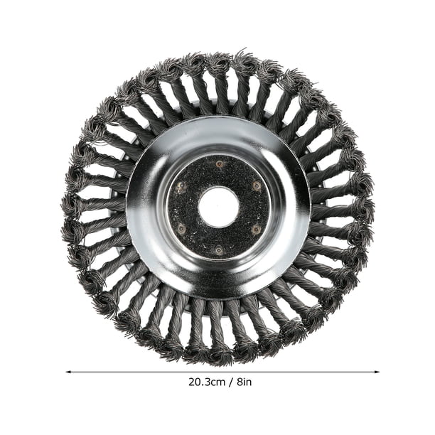 Rueda de desbrozadora con cabezal de cepillo de malezas universal de 8 '' rueda de desbrozadora de alambre de acero para desbarbado eliminación de polvo eliminación de ANGGREK Otros