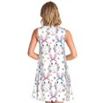 thumbnail image 2 of Bixox Robe Sans Manches à Imprimé Lapin Mignon pour Femmes avec Poches, Robe Décontractée Longueur Genou pour l'Été-TG, 2 of 7