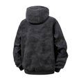 thumbnail image 6 of ZVNAΖH Mens Zip Up Hoodie Fleece Jacket Camo Print Loose Fit Drawstring with Kangaroo Pocket, S-3XL, 6 of 8
