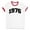 White/Red, variant on 1976 College Style Ringer Tee Shirt Unisex Large White/Black