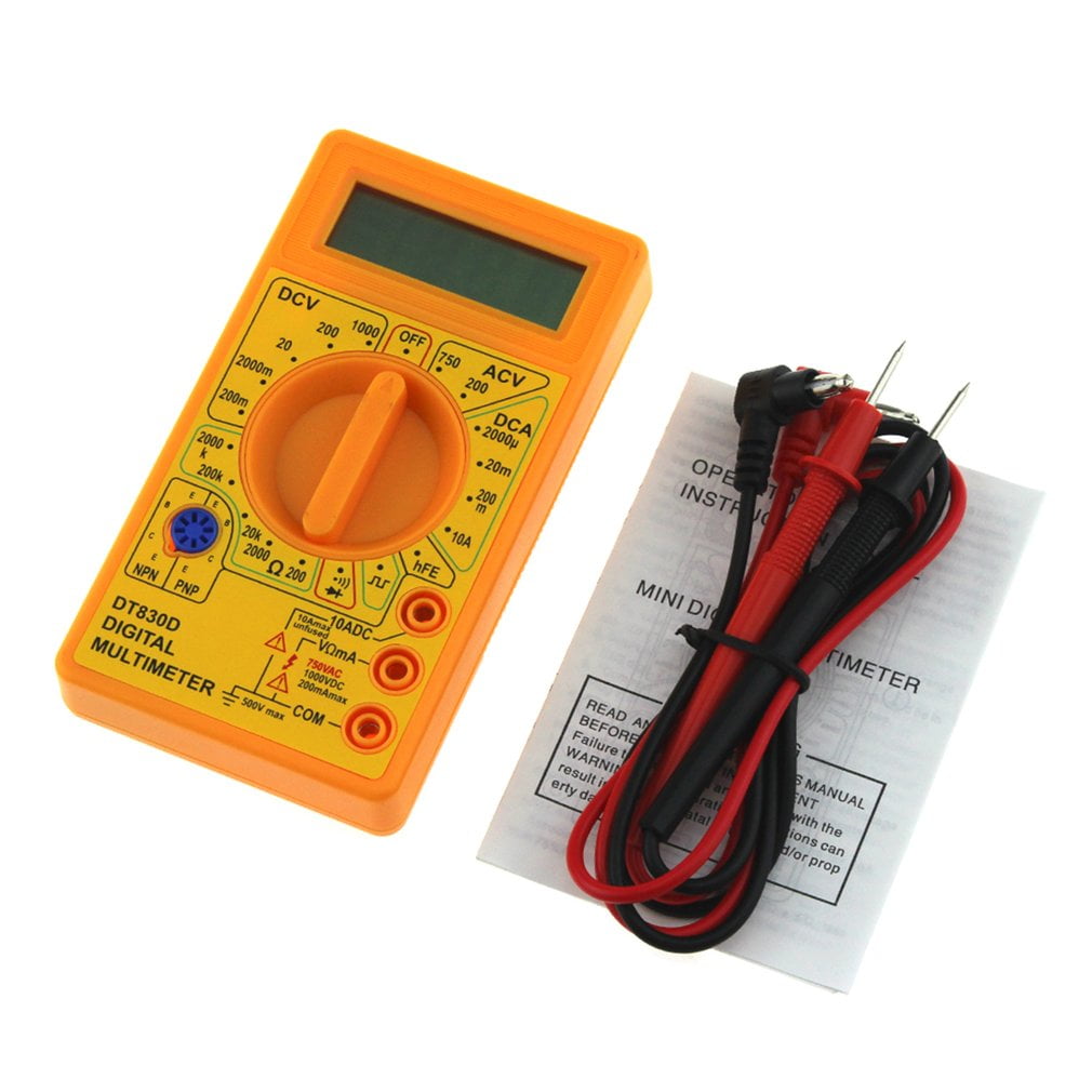 Digital Multimeter Ohm Volt Amp Diode Voltage Continuity Tester Buzzer Red 