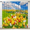thumbnail image 2 of Steam Train Curtains Grommet Light Filtering Window Drapes with Retro Theme Steam Engine Locomotive Print Pattern Decorative Privacy Curtains for Kids Bedroom Living Room 2 Panels 52 x 84 Inch, 2 of 6