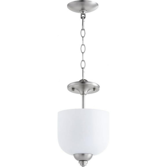 Thornfield Mews 3 Light Dual Mount Pendant in Bailey Street Home Home Collection Style 8 inches Wide By 14 inches High-Satin Nickel Finish-Satin Opal