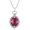 LargeOpal 5, variant on 925 Sterling Silver Large Opal Pendant Classic Necklace for women