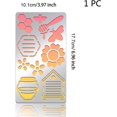 thumbnail image 4 of 1pc Bee Honey Butterfly Stainless Steel Stencil Honey Pot House Metal Journal Template, 4 of 9