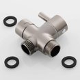 thumbnail image 4 of Solid Brass 3-Way Valve G1/2" Hand Shower Shower Components Universal Fitting, Brushed Nickel, 4 of 5
